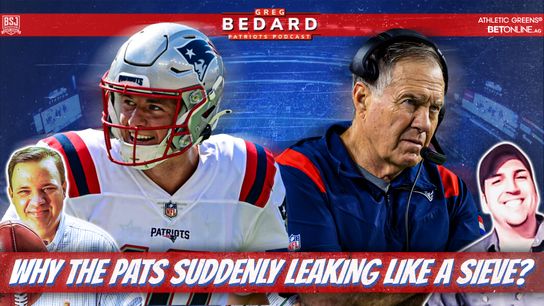 Bedard Patriots Podcast & Video: Why are the Patriots suddenly leaking like a sieve? taken at BSJ Headquarters (Patriots)